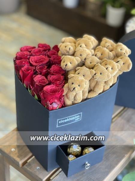 Sevimli Ayıcıklar Kalp Kutu